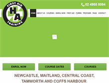 Tablet Screenshot of hatraining.com